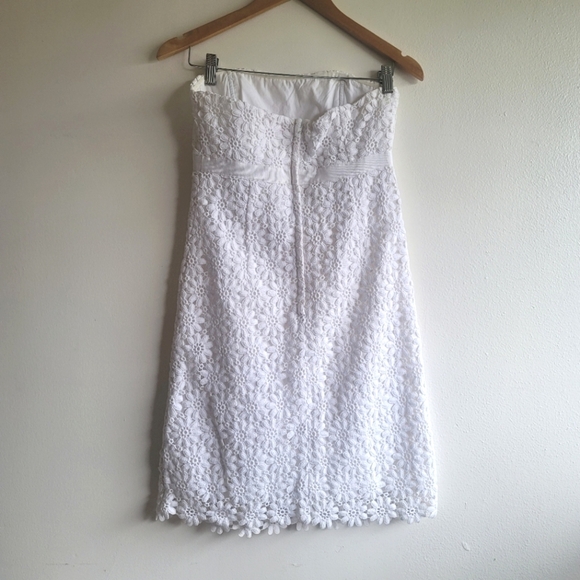 Lilly Pulitzer, Bowen Daisy White Strapless Dress, Classic White, Size 4‎ - Picture 9 of 13
